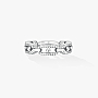 خاتم امرأة ذهب أبيض الماس خاتم Move Link المرصوف المتعدّد 12012-WG