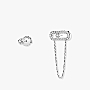الأقراط امرأة ذهب أبيض الماس سلسلة وقرط مسماري Move Uno 12146-WG