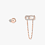 Earrings For Her Pink Gold Diamond Move Uno Chain and Stud earrings 12146-PG