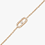 Bracelet For Her Pink Gold Diamond Messika CARE(S) Pavé Children's Bracelet 12499-PG