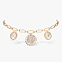 Necklace For Her Pink Gold Diamond Lucky Move Charms Choker 11972-PG