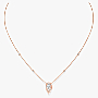 Necklace For Her Pink Gold Diamond Fiery 0.25ct 13239-PG