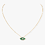 Collier Femme Or Jaune Diamant Lucky Eye Malachite 12592-YG