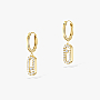 Move Uno Hoop Earrings Yellow Gold For Her Diamond Earrings 12037-YG