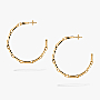 Серьги Для нее Желтое золото Бриллиантами Серьги-кольца Move Link MM (средняя модель) 12362-YG