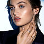Glam'Azone Stud  White Gold For Her Diamond Earrings 07160-WG