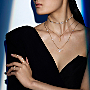 Necklace For Her White Gold Diamond Move Link Multi Choker 12010-WG