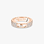 Ring For Her Pink Gold Diamond Move Joaillerie Pavé Wedding Ring 13555-PG