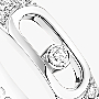 Bague Femme Or Blanc Diamant Alliance Move Joaillerie Pavée 13555-WG