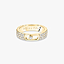 خاتم امرأة ذهب أصفر الماس خاتم الزواج المرصوف Move Joaillerie 13555-YG