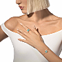 Bague Femme Or Rose Diamant Lucky Move PM Turquoise 12098-PG