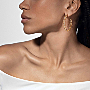 Earrings For Her Yellow Gold Diamond Move Link MM Hoop Earrings 12362-YG