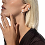 الأقراط امرأة ذهب أبيض الماس My Twin Mono Earring Middle 4x0.10ct 10026-WG