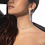 قلادة امرأة ذهب أبيض الماس قلادة D-Vibes موديل الحجم الصغير 12351-WG