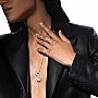 Collar Mujer Oro blanco Diamante Collar largo con pavé Move Romane 11317-WG