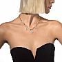 Collier Femme Or Rose Diamond Choker Lucky Move Charms 11972-PG