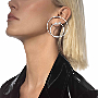 My Twin Mono Hoop 2x0.10ct White Gold For Her Diamond Earrings 07445-WG
