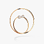 My Twin Mono Hoop 2x0.10ct Pink Gold For Her Diamond Earrings 07445-PG