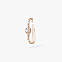 My Twin Mono Clip Earlobe 0.10ct Pink Gold For Her Diamond Earrings 10028-PG