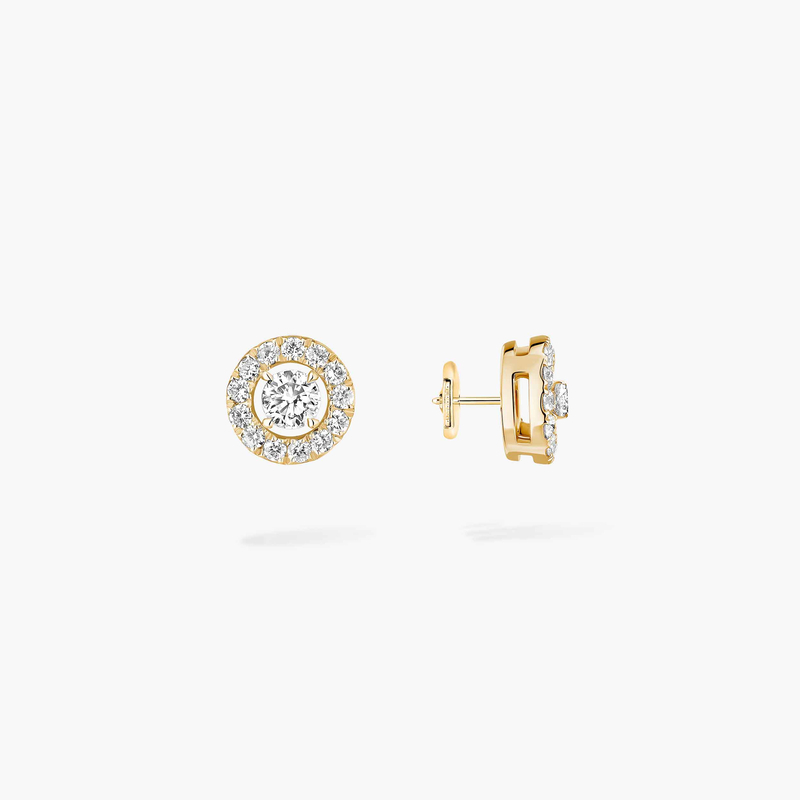 Серьги Для нее Желтое золото Бриллиантами Joy Diamants Ronds PM 06954-YG