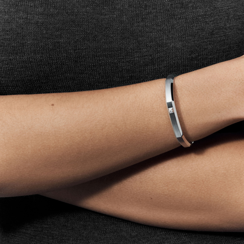 Bracelet brossé Moderniste MM