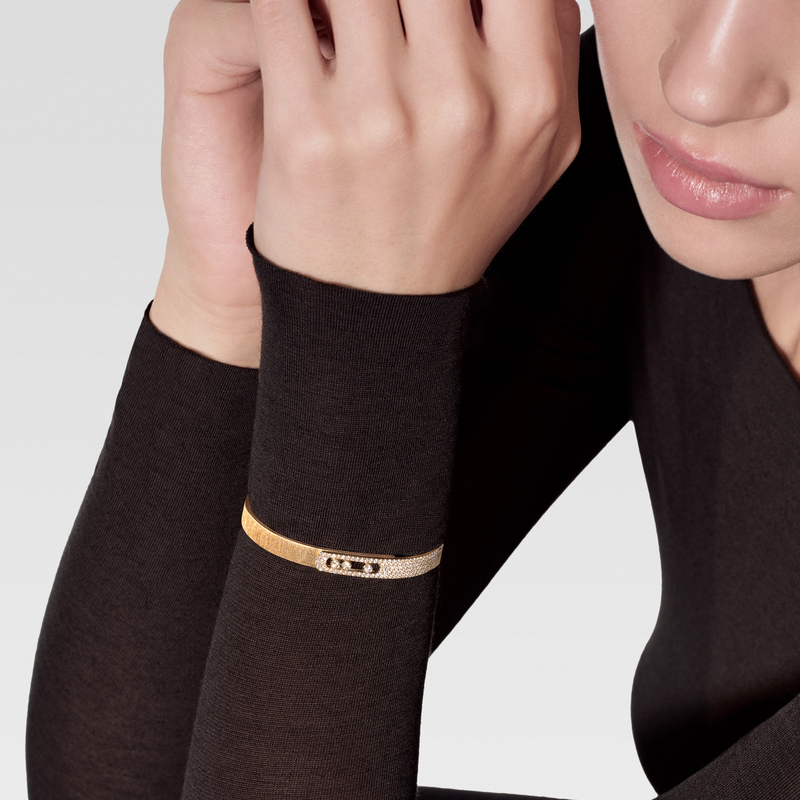 Move Noa chiseled half pavé bracelet, medium model