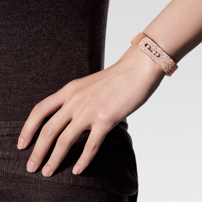 Move Noa chiseled half pavé cuff bracelet