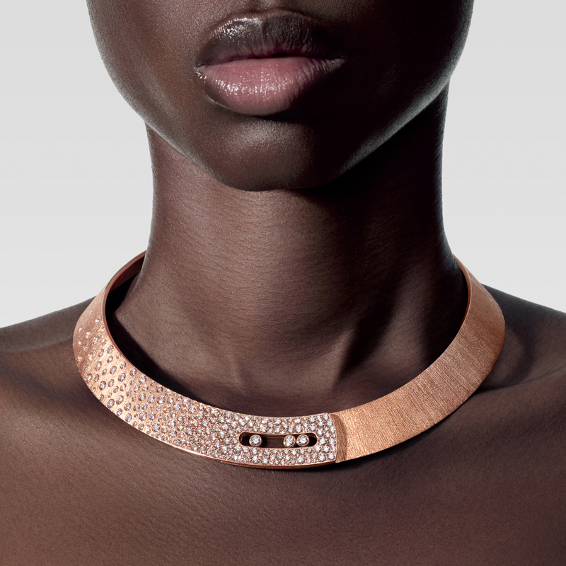 Move Noa chiseled pavé necklace