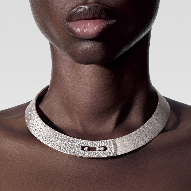 Move Noa chiseled pavé necklace