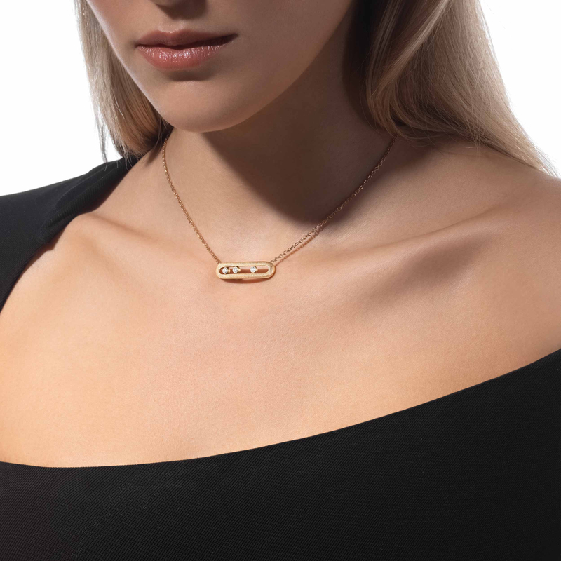 Collier Femme Or Jaune Diamant Move Classique Ciselé 14667-YG