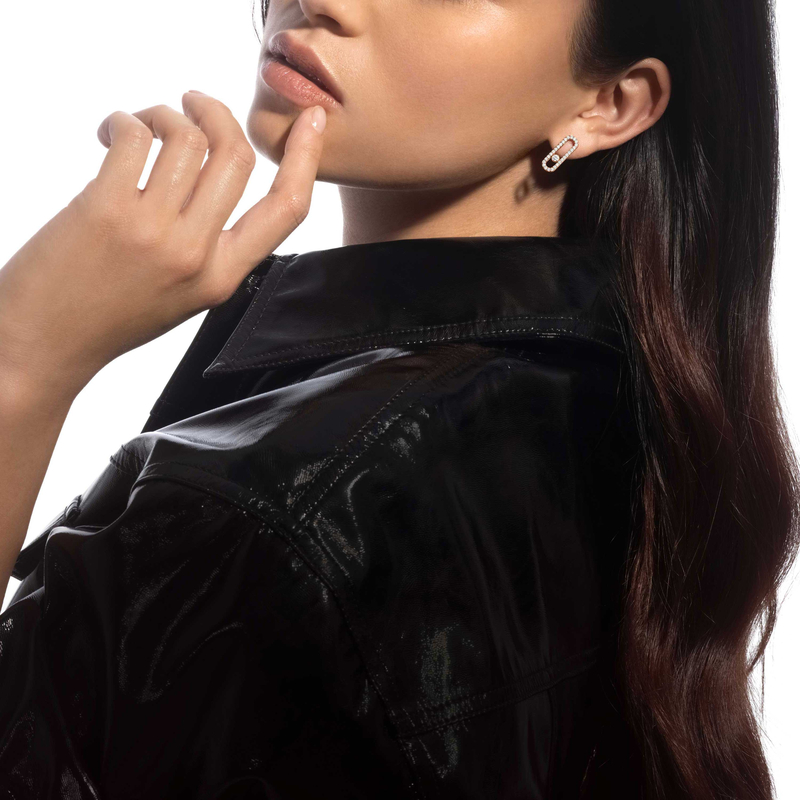 Move Uno single pavé earring, right