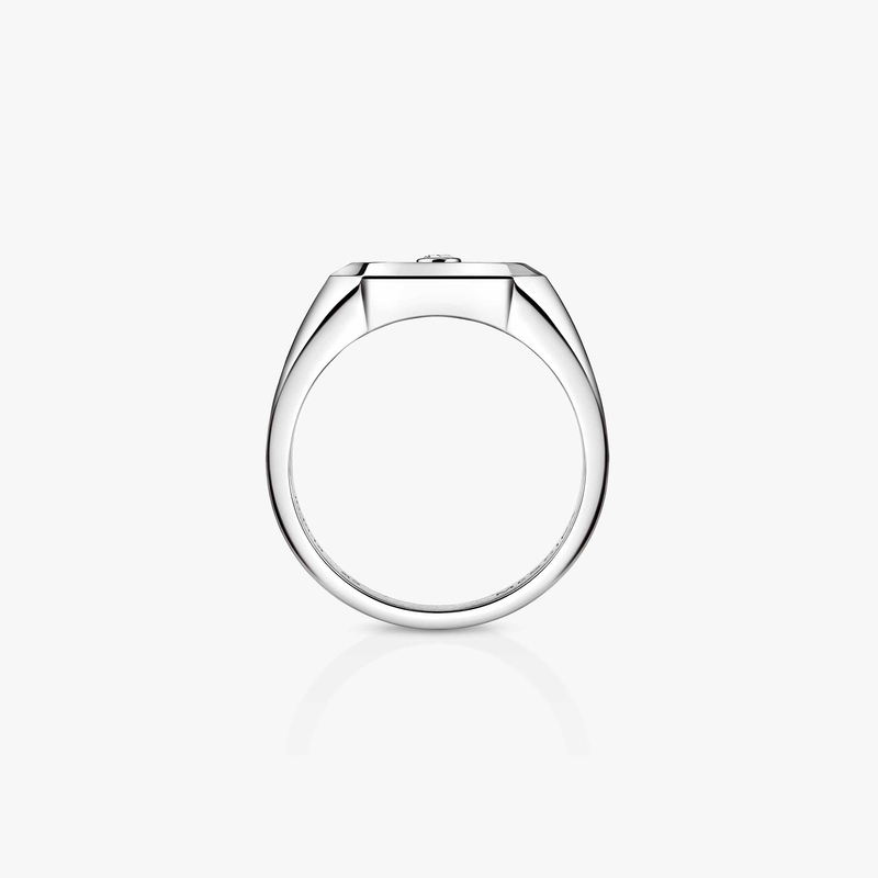 Bague Homme Titane Naturel Diamant Chevalière Move Titanium Naturel 13771-TN