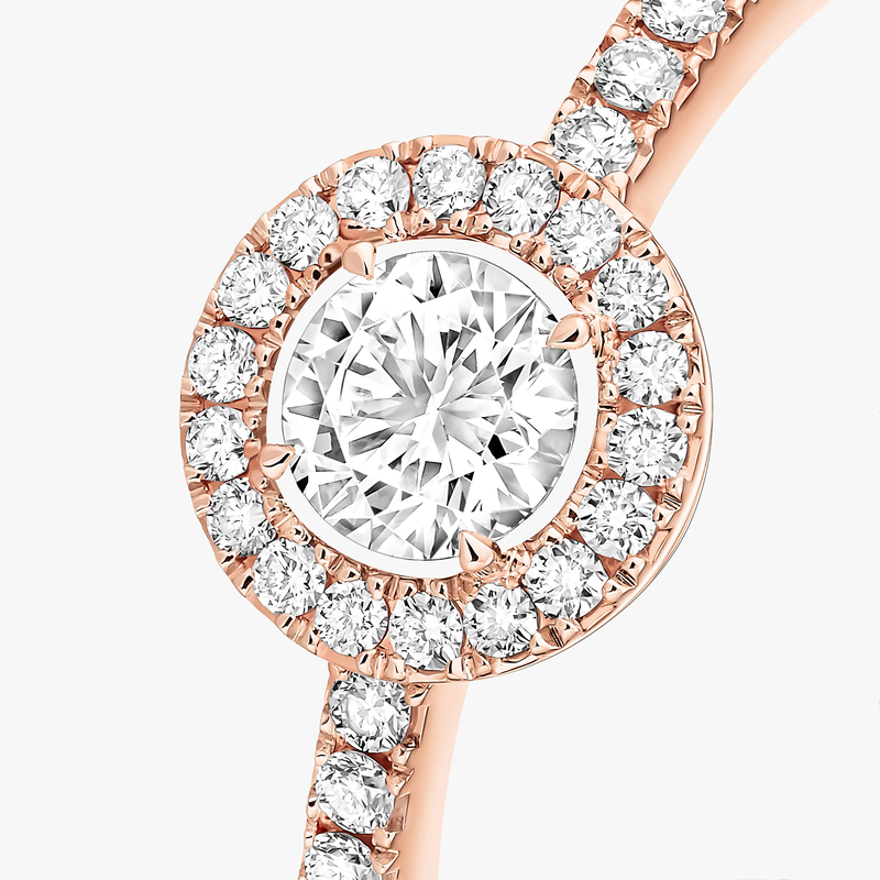 Joy Brilliant Cut Diamond 0.25ct Pink Gold For Her Diamond Ring 04163-PG