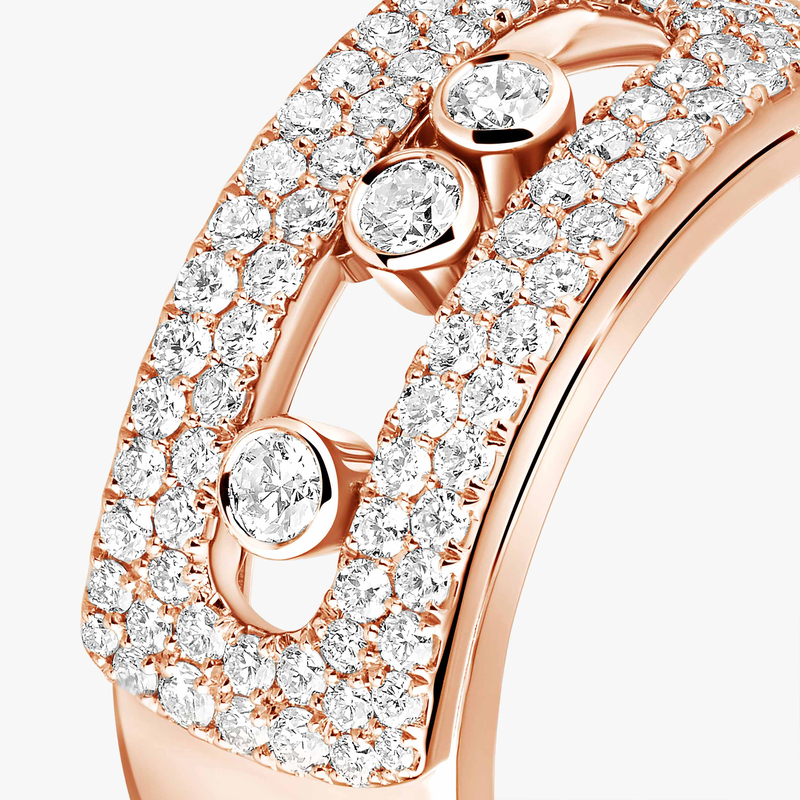 Bague Femme Or Rose Diamant Move Noa GM Pavée 10102-PG