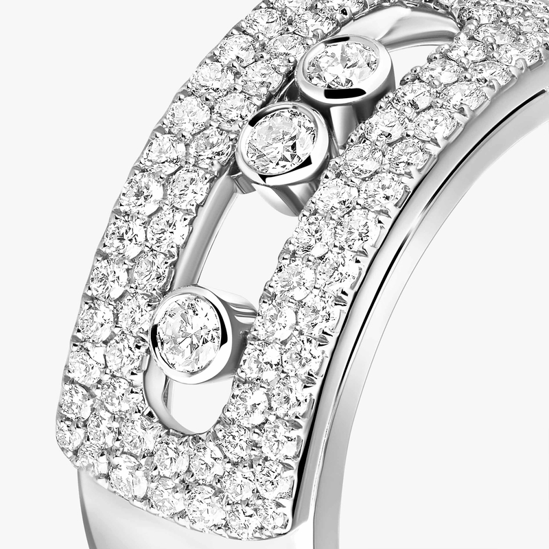 Move Noa LM Pavé  White Gold For Her Diamond Ring 10102-WG