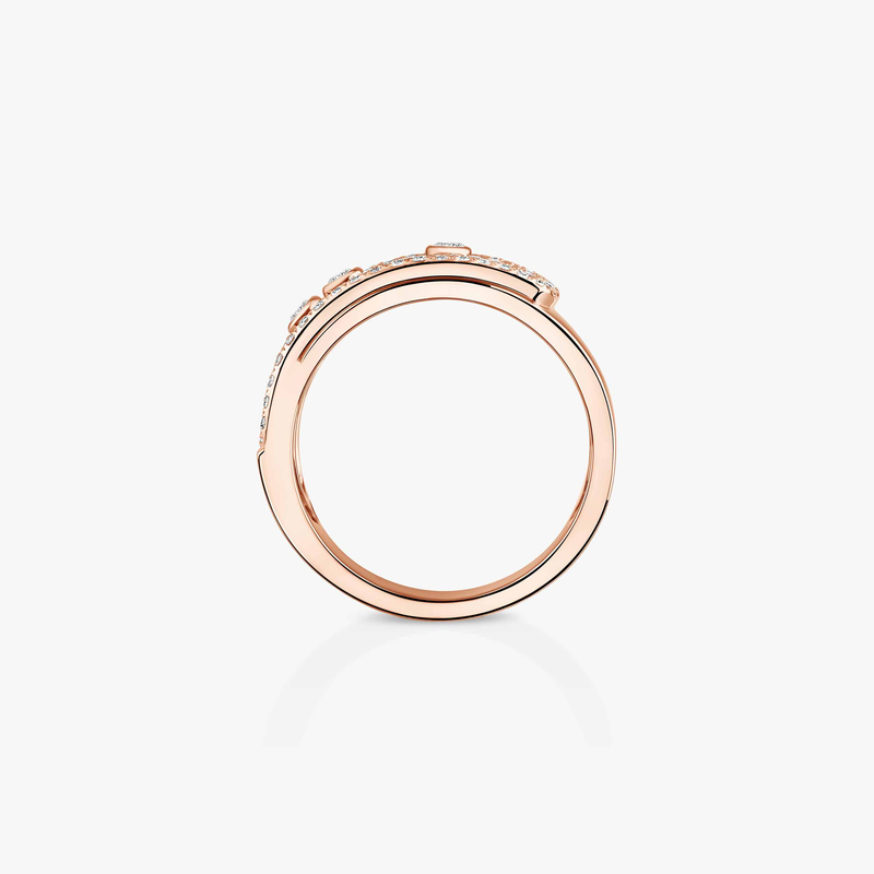 Bague Femme Or Rose Diamant Move Noa GM Pavée 10102-PG