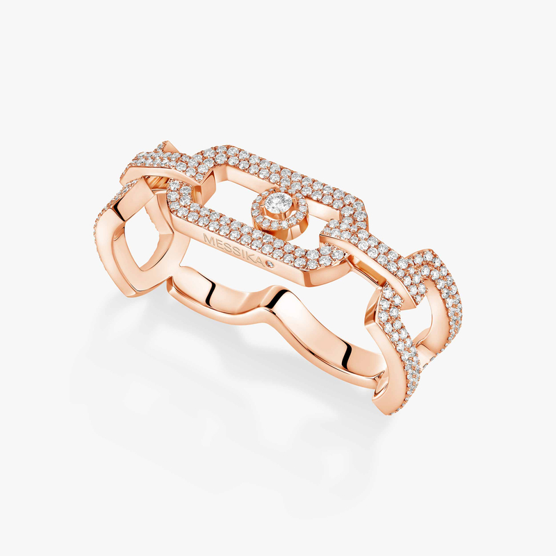 So Move two-finger pavé ring