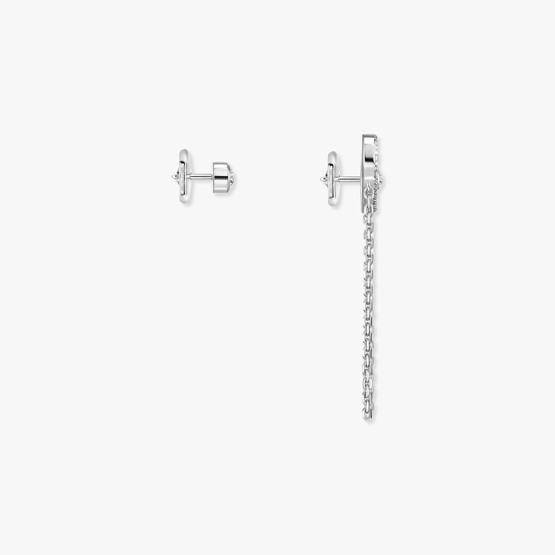 Earrings For Her White Gold Diamond Move Uno Chain and Stud earrings 12146-WG