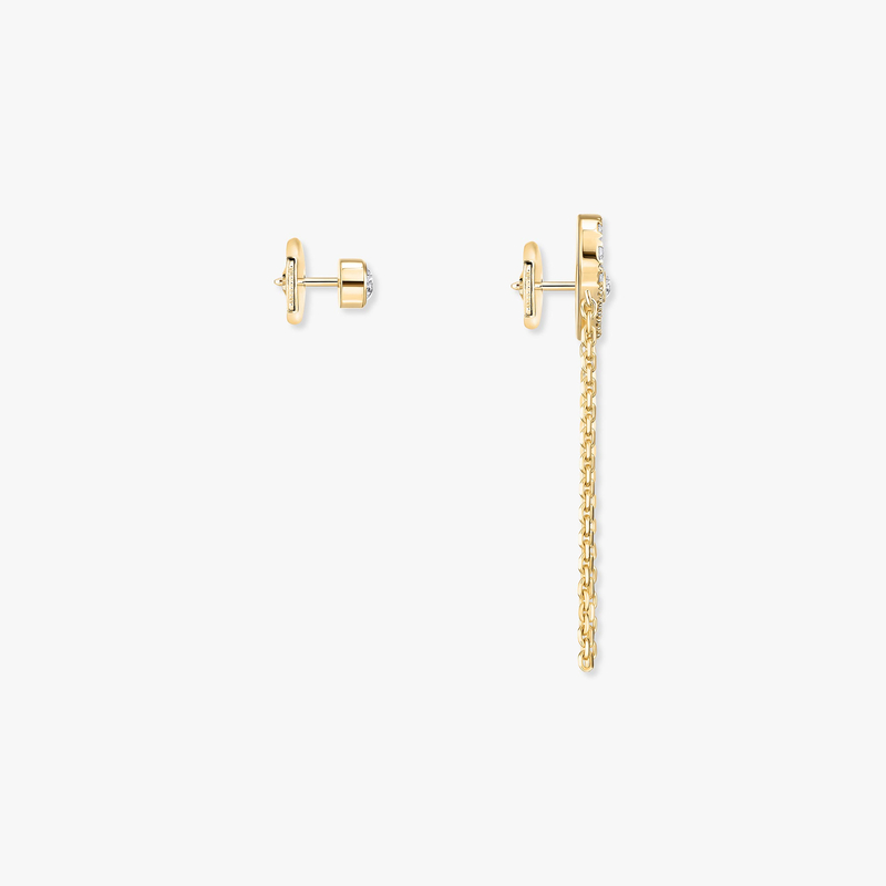 Boucles d'oreilles Femme Or Jaune Diamant Move Uno Chaine et Puce 12146-YG