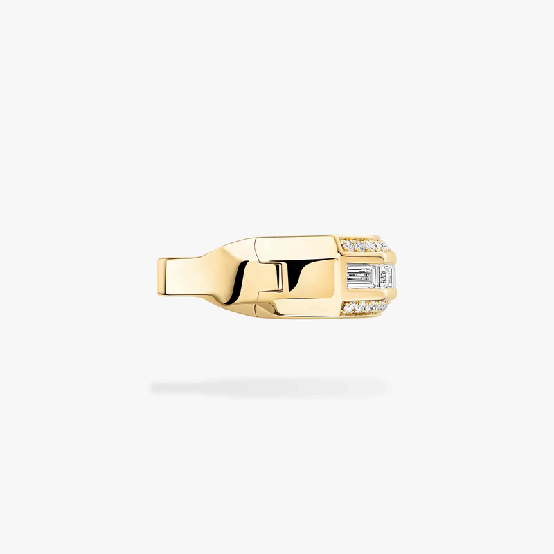 Groove Clip Earrings Yellow Gold For Her Diamond Earrings 13672-YG