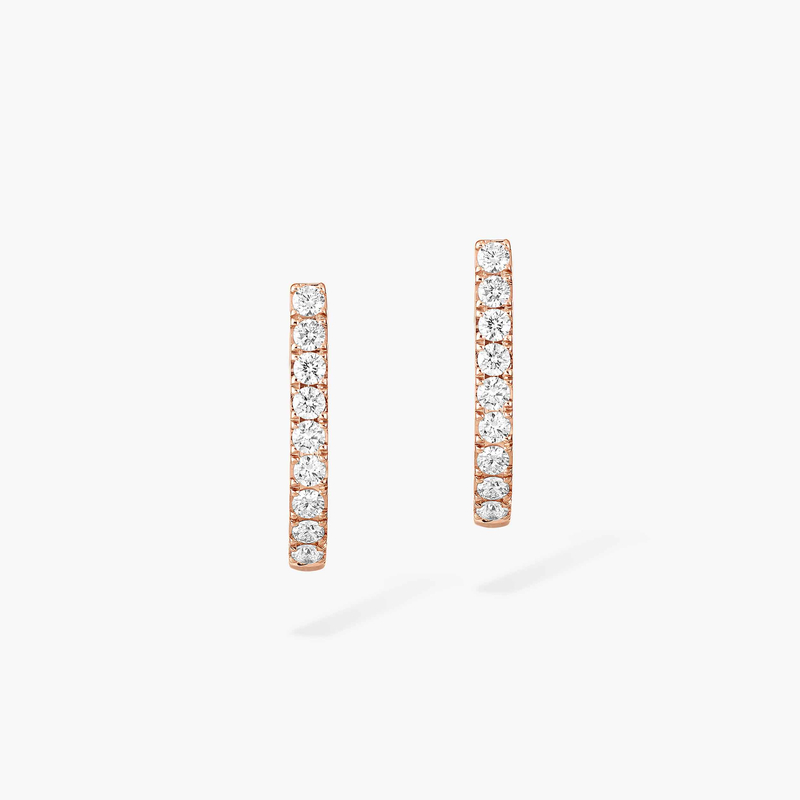 Earrings Femme Pink Gold Diamond Gatsby XS Hoop 05741-PG