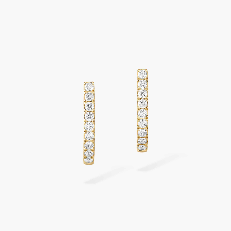 Earrings Femme Yellow Gold Diamond Gatsby XS Hoop 05741-YG