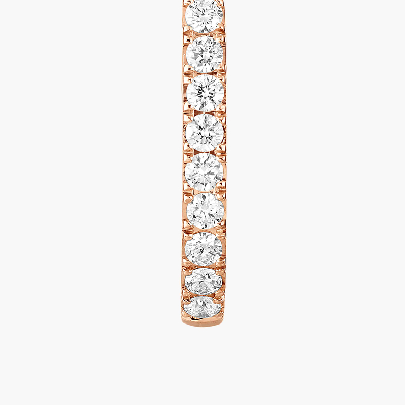 Earrings Femme Pink Gold Diamond Gatsby XS Hoop 05741-PG