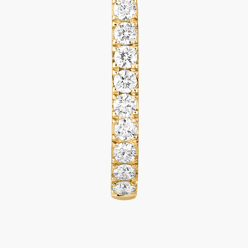 Earrings Femme Yellow Gold Diamond Gatsby XS Hoop 05741-YG