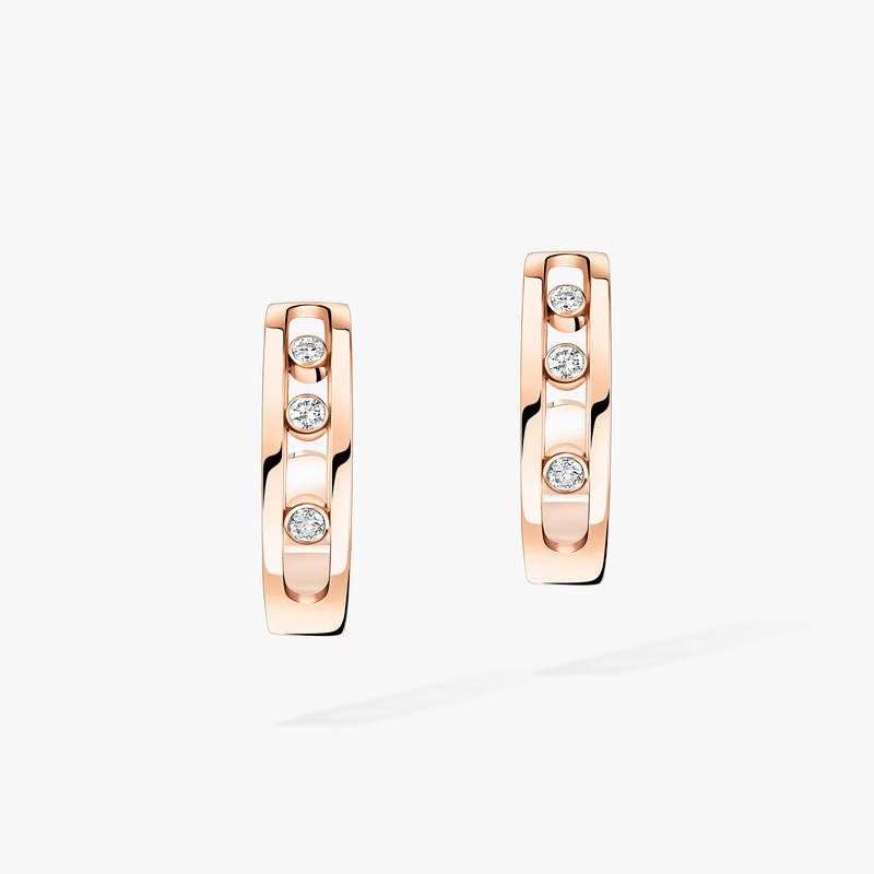 Orecchini Donna Oro rosa Diamante Orecchini a cerchio Move 04407-PG