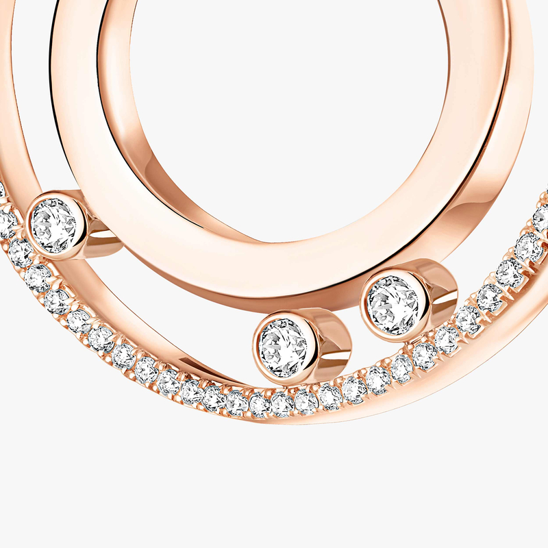 Move Romane Hoop Pink Gold For Her Diamond Earrings 06689-PG