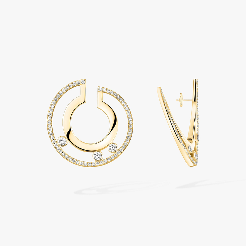 Move Romane Small Hoop Yellow Gold For Her Diamond Earrings 06689-YG