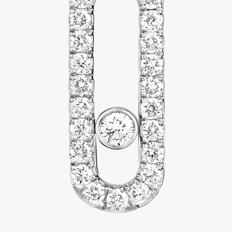 Earrings For Her White Gold Diamond Move Uno Stud 05631-WG