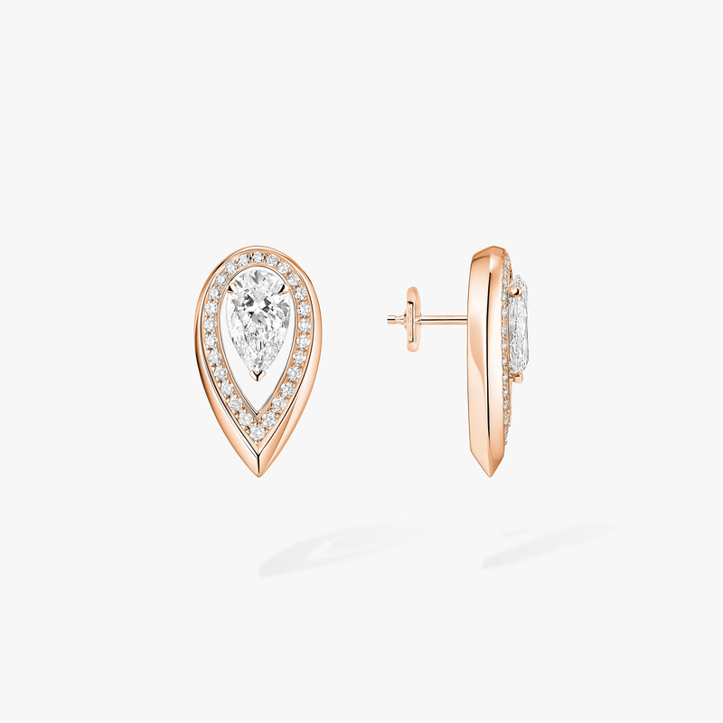 Fiery 0.40ct Pink Gold For Her Diamond Earrings 14377-PG