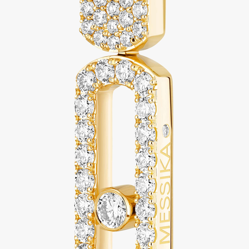 Boucles d'oreilles Femme Or Jaune Diamant Imperial Move GM 13754-YG